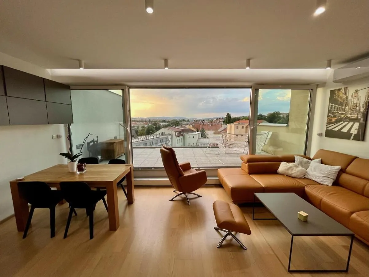 Brno City Center Apartment With Parking And A Big Terrace